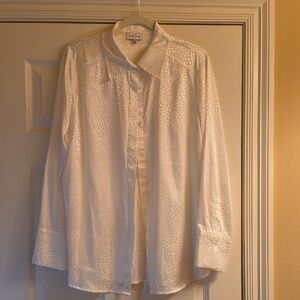 A.P.C. Cream Satin Leopard-Textured Button-Up Shirt